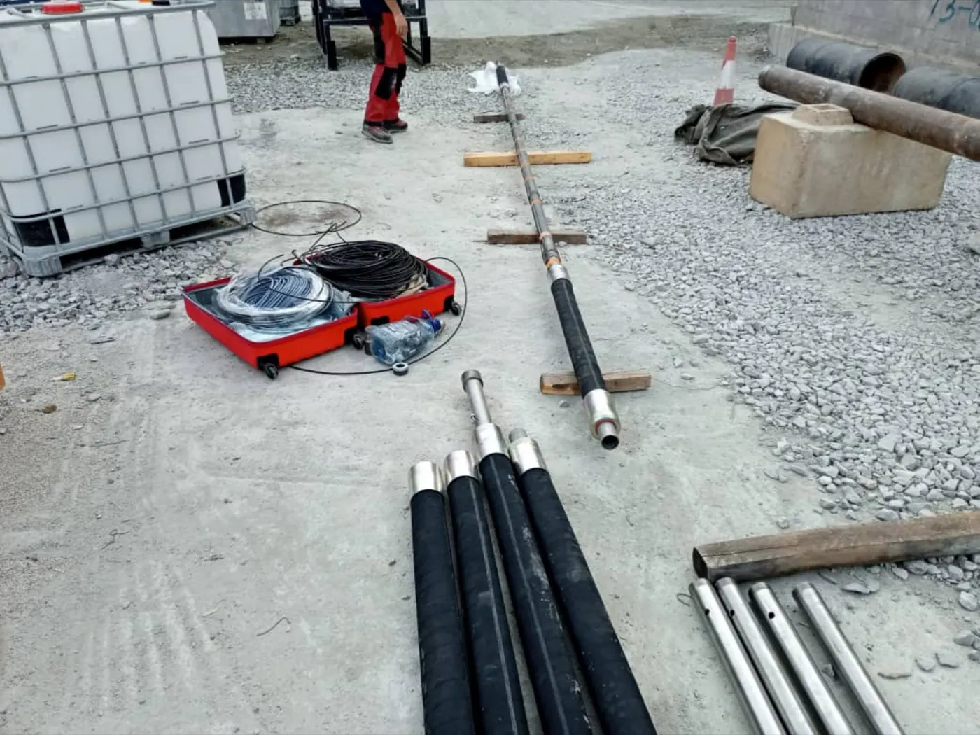 Geotechnical drilling rig on the Copperbelt